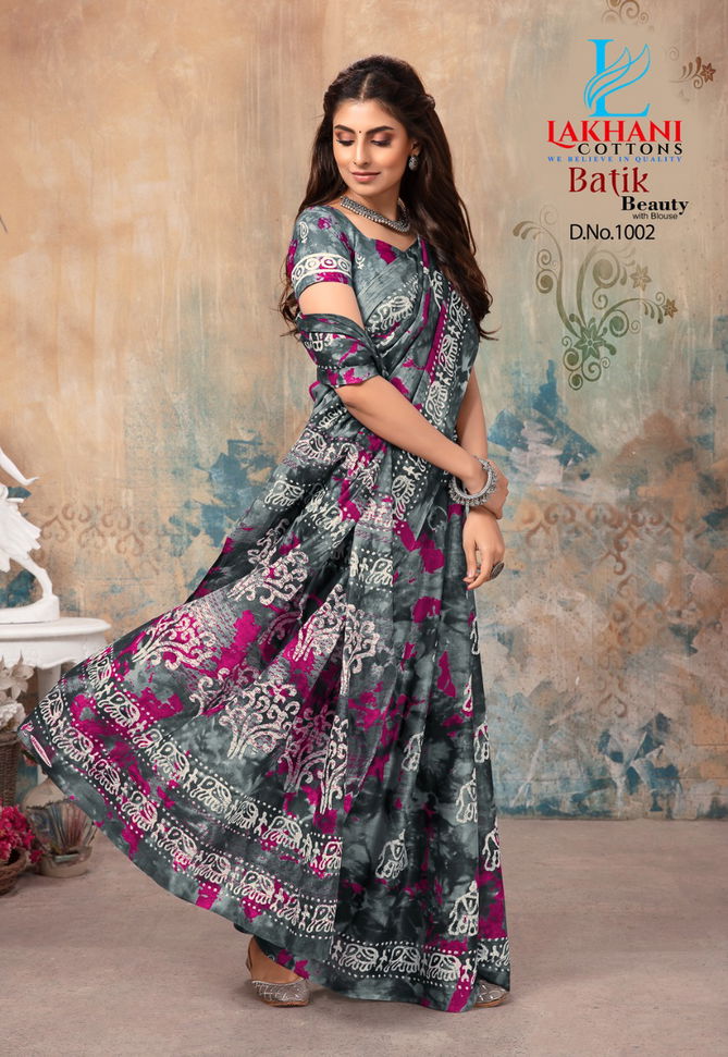 Lakhani Batik Latest Fancy Designer  Beauty Printed Cotton Saree Collection